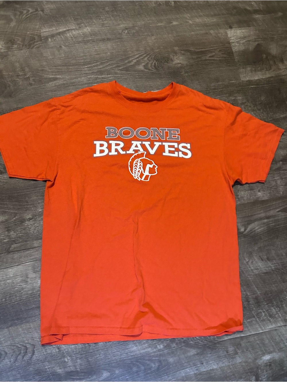 Source Unknown Orange Boone Braves Graphic Tee